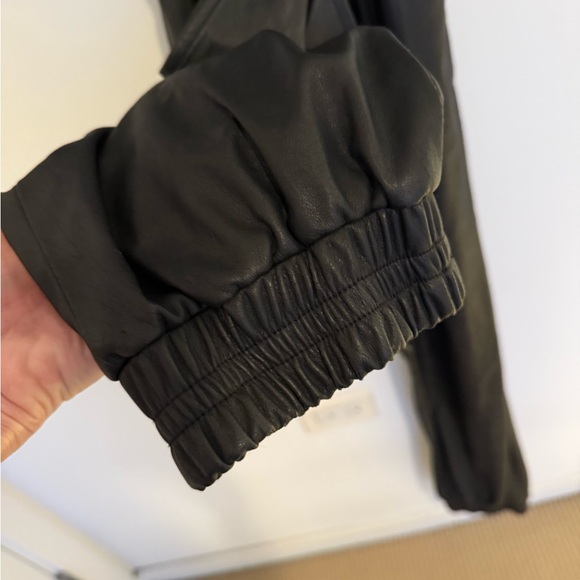 Rebecca Taylor Black Vegan Leather Jumpsuit size 6 - Picture 8 of 10